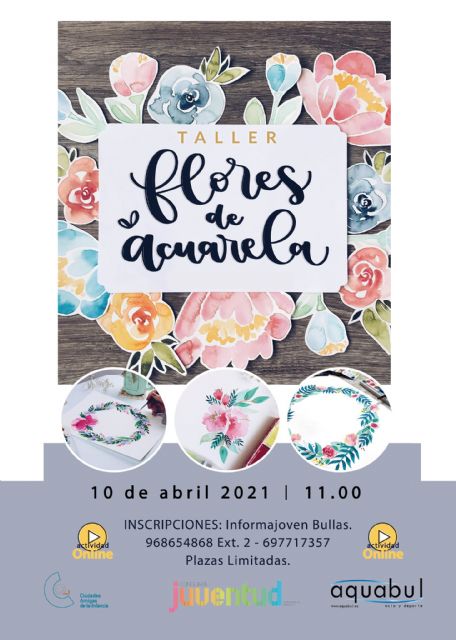 La Concejalía de Juventud presenta dos talleres de 'Flores de Acuarela' y de 'lettering' para abril