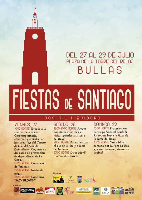 Fiestas en honor a Santiago en la Torre del Reloj