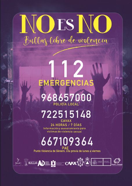 Campaña 'No es No. Bullas libre de violencia' en las Fiestas Patronales