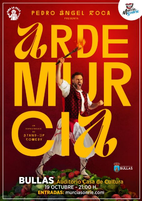 Pedro Ángel Roca presenta su show de humor 'Arde Murcia' en la Casa de Cultura