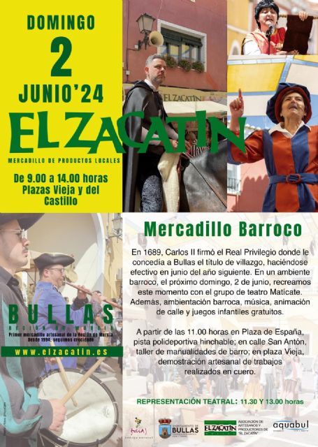 Bullas viaja al Barroco en su próximo mercadillo 'El Zacatín'