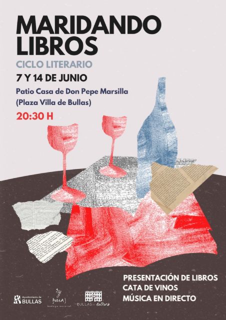 'Maridando libros' ciclo literario en la plaza Villa de Bullas